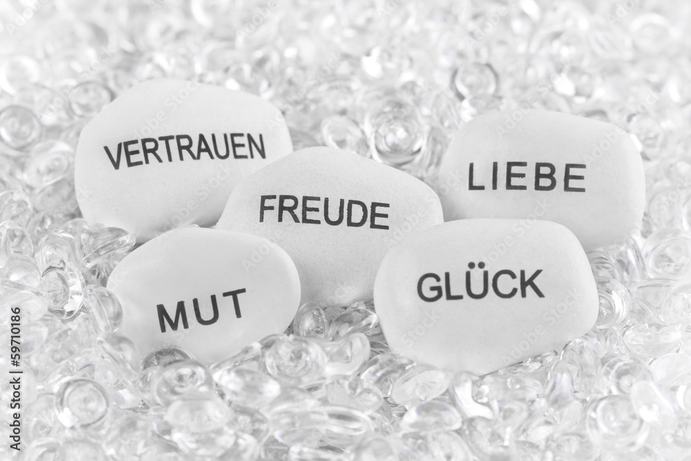 Wunschmotiv: Steine für Glück, Mut, Freude, Vertrauen und Liebe #59710186
