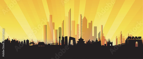Three-dimensional Beijing Skyline