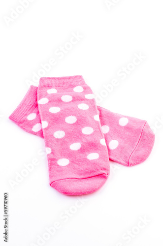Pink polka sock