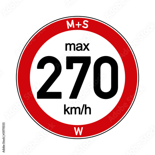 Aufkleber M S Reifen Geschwindigkeitsindex W 270 km h Stock Illustration Adobe Stock