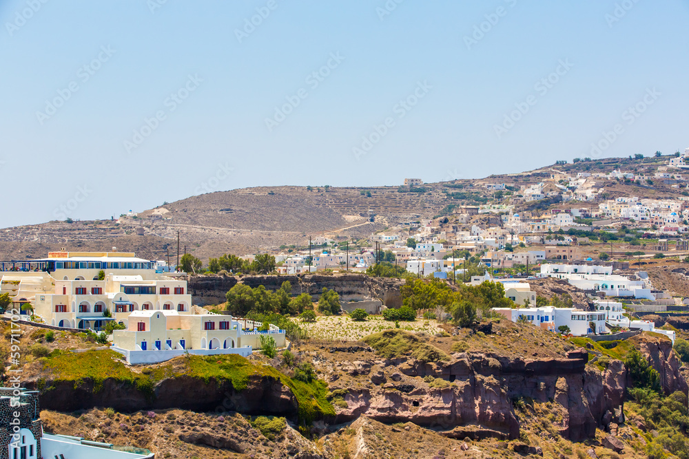 View of Fira town - Santorini island,Crete,Greece