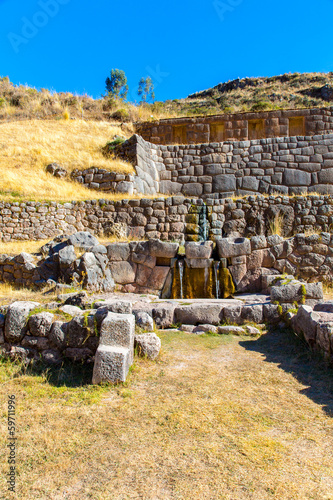 Tambomachay -archaeological site in Peru, near Cuzco.