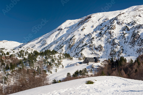 Mountains on winter in Spain, Canfranc
