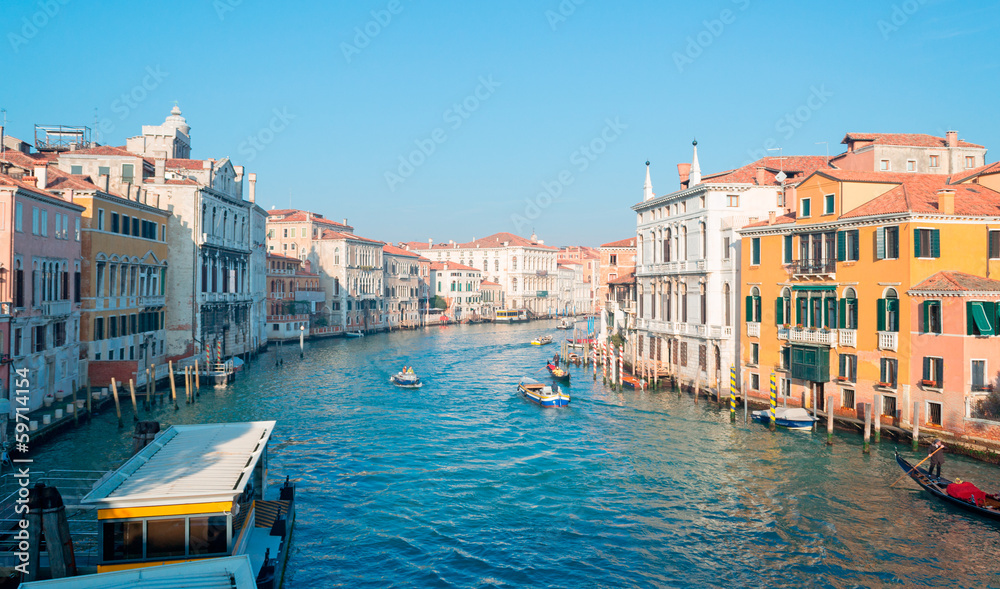 blue sky over Grand Canal