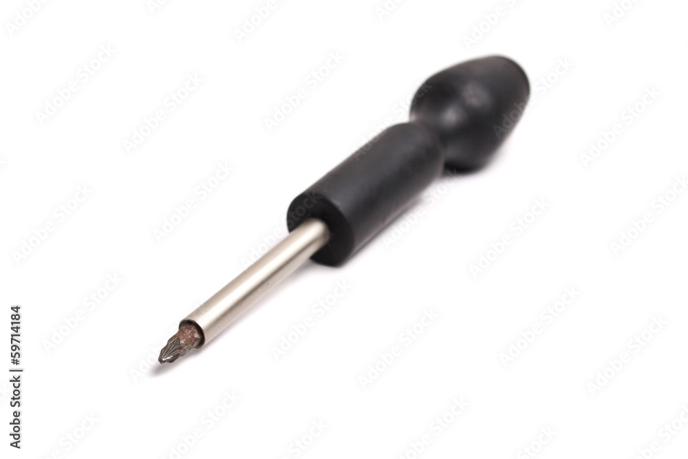Fototapeta premium interchangeable screw driver isolated on white