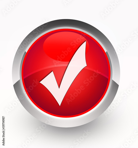 Knopf rot Häkchen