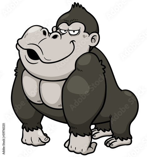 Vector illustration of Gorilla Cartoon