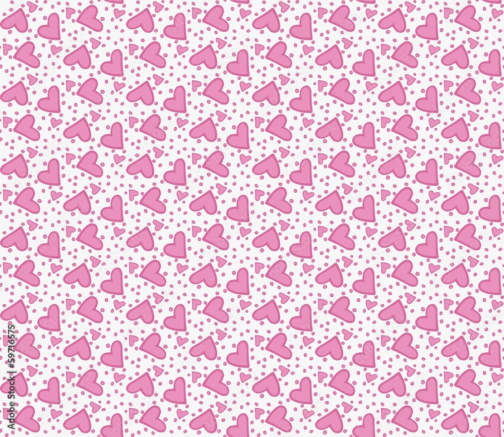 Seamless pattern with hearts 02