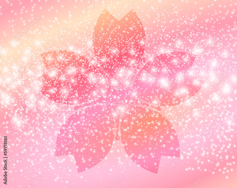 桜 さくら 背景 和柄 きらきら Stock Vector Adobe Stock