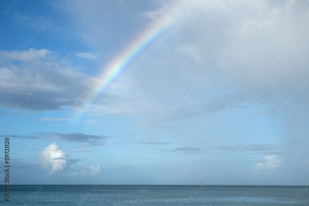 Rainbow Over the Caribbean Sea