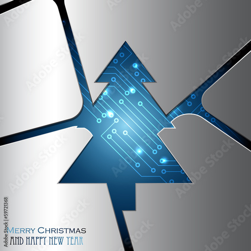 Metal Christmas tree background