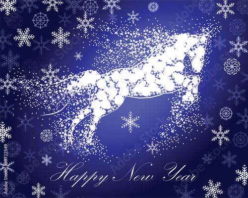 horse new year snowflake2