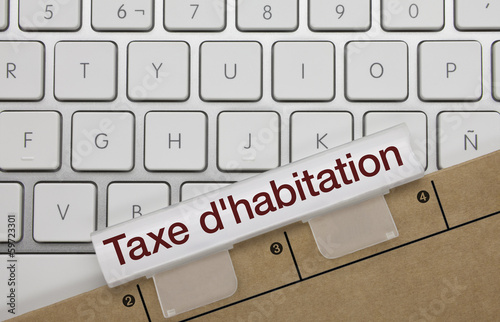 Taxe d'habitation. Clavier photo