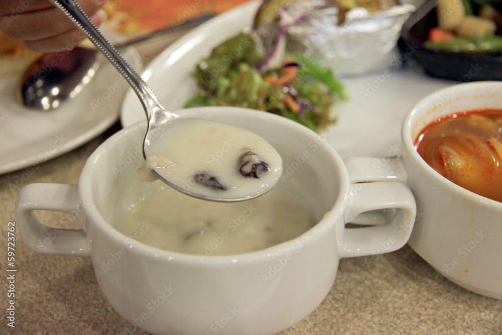 Mushroom cream soup. Mushroom cream soup.