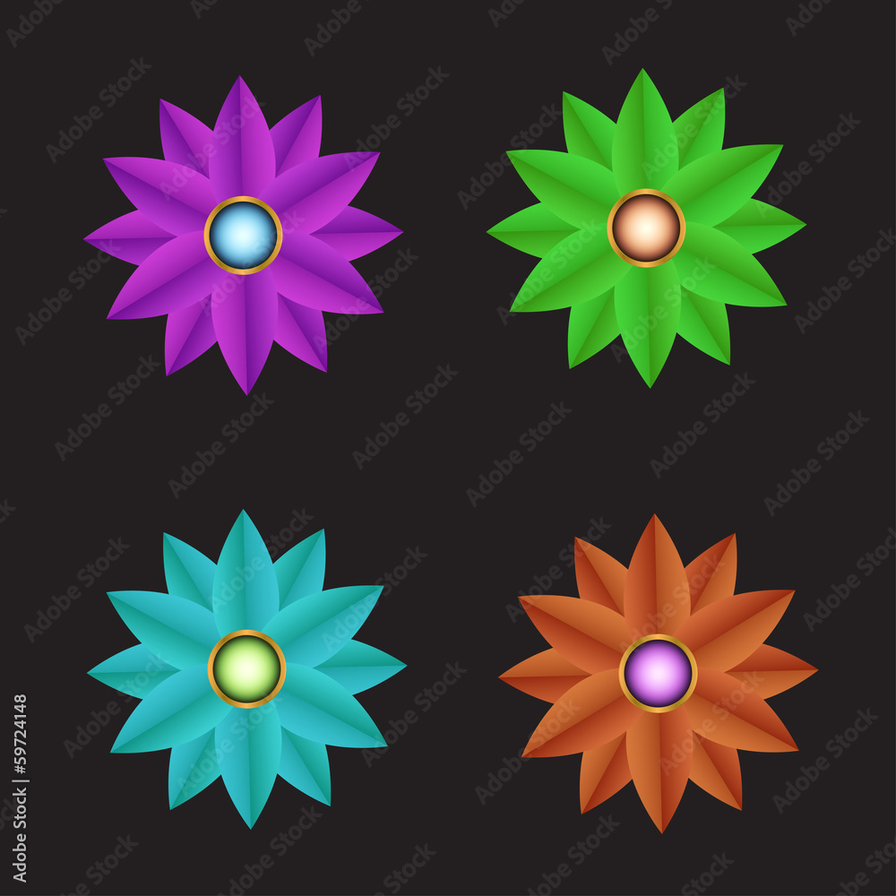 set flowers set flowers