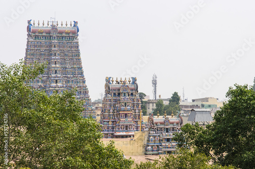 Türme des Minakshi-Tempel in Madurai, Indien photo