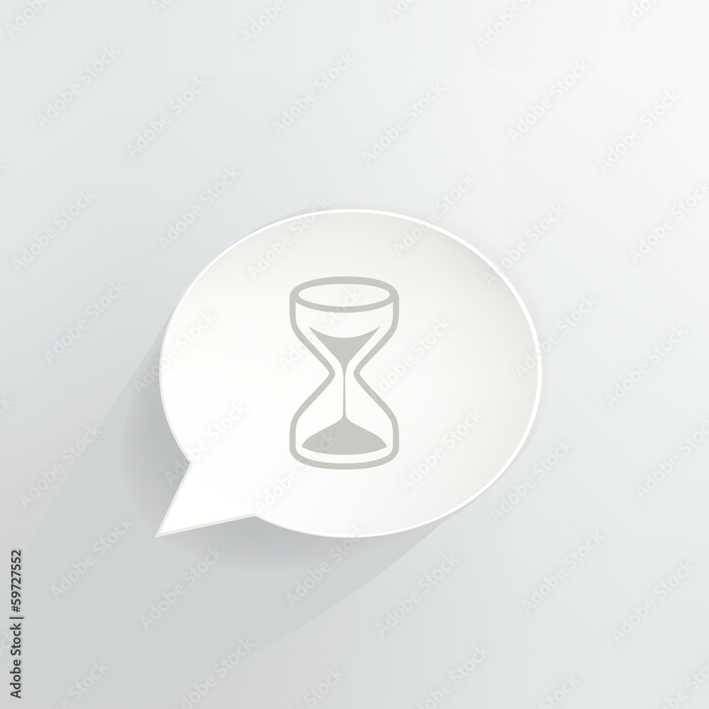 Hourglass Speech Bubble Sign Hourglass Speech Bubble Sign