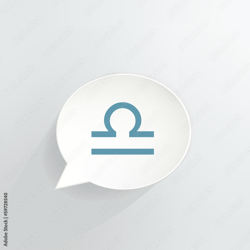Libra Sign Speech Bubble Libra Sign Speech Bubble