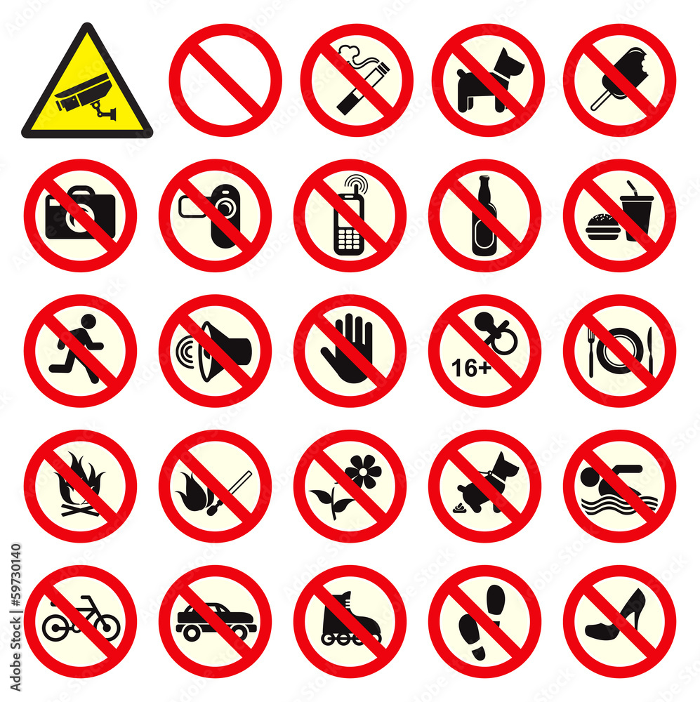 Prohibited No Stop Sign Prohibited No Stop Sign