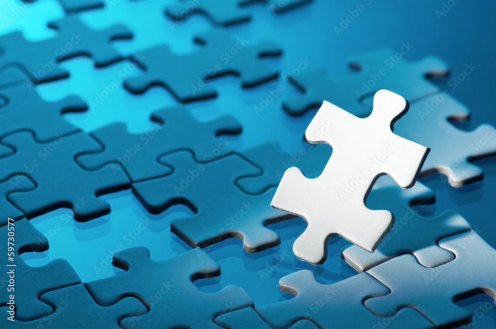 Closeup of unfinished jigsaw puzzle. Closeup of unfinished jigsaw puzzle.