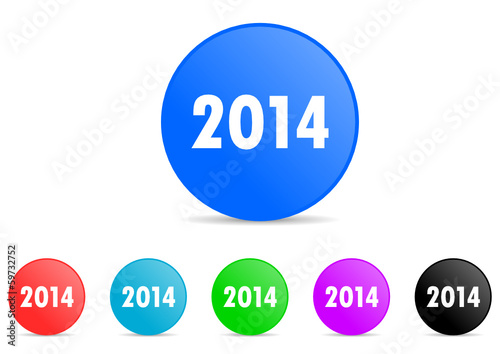 new year 2014 icon vector set © Alex White