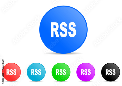 rss icon vector set