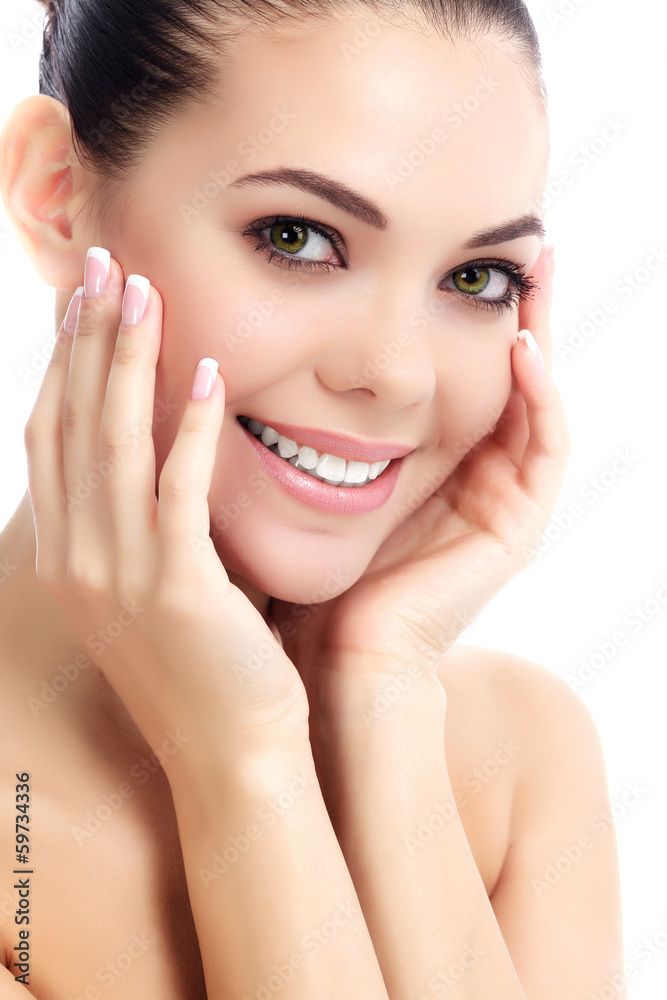 Cheerful female with fresh clear skin Cheerful female with fresh clear skin