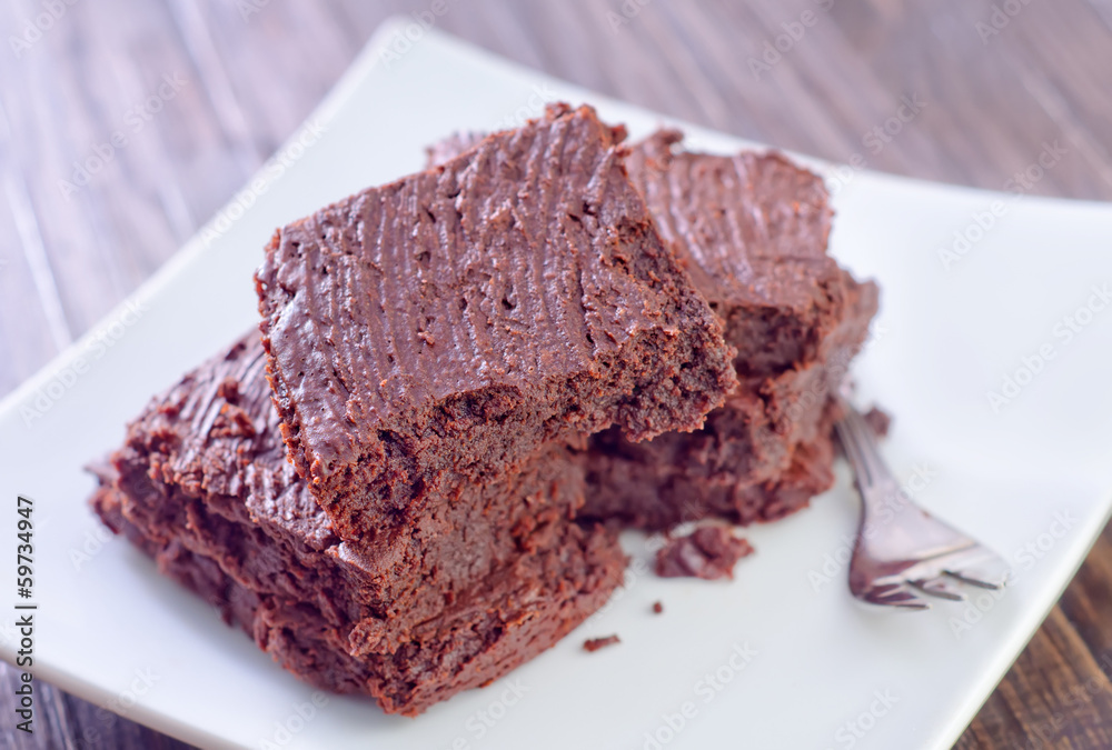 brownies on plate brownies on plate
