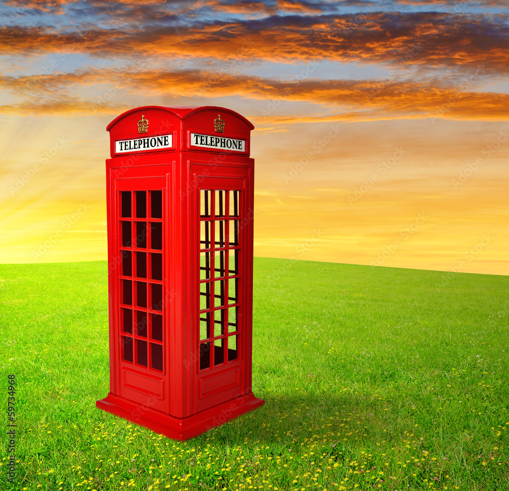 Obraz premium British telephone box