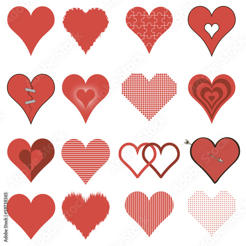 16 Abstract Hearts