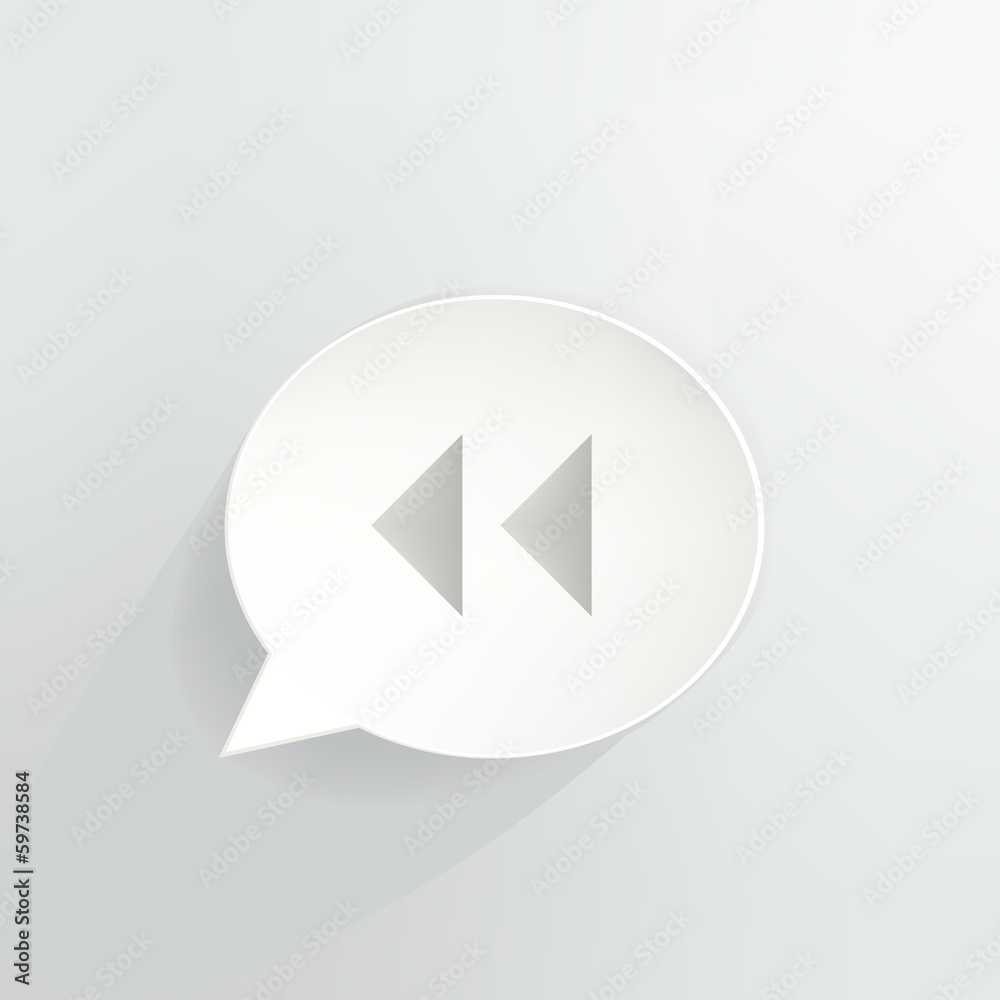 Rewind Speech Bubble Sign Rewind Speech Bubble Sign