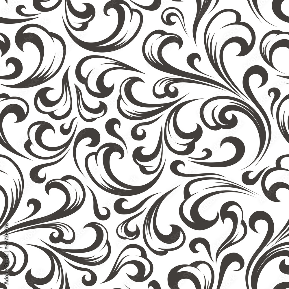 Vintage seamless pattern. Vector illustration.