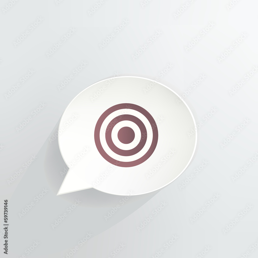 Target Speech Bubble Sign Target Speech Bubble Sign