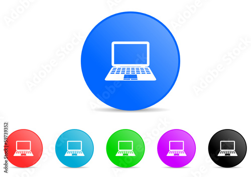 laptop icon vector set