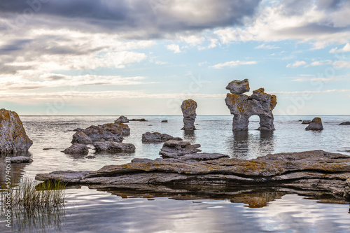 Rock formation on Gotland photo