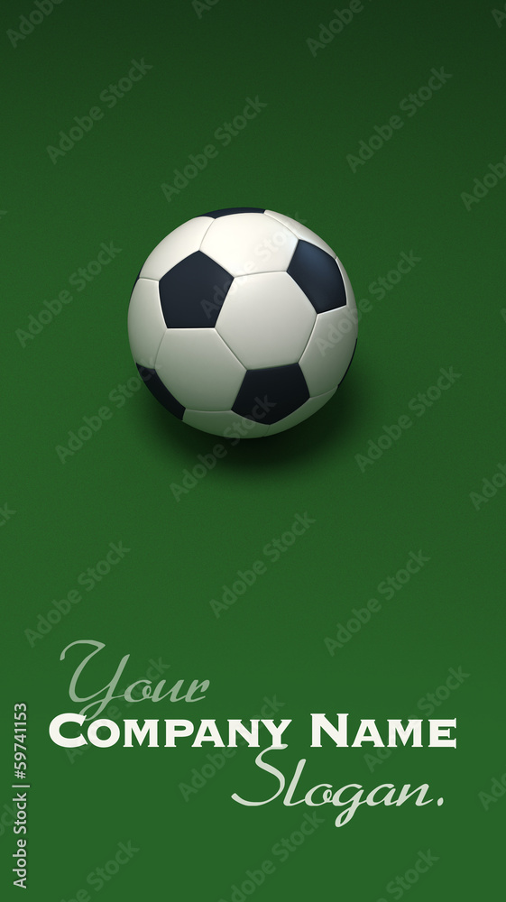 Soccer ball against green Soccer ball against green