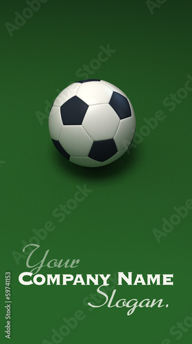 Soccer ball against green