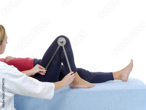 Foto Measurement of knee joint flexion