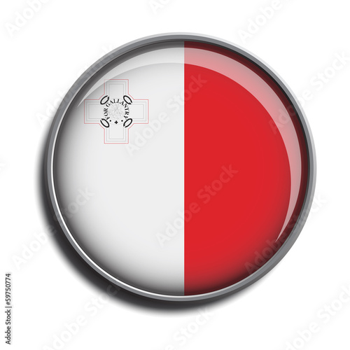 flag icon web button malta