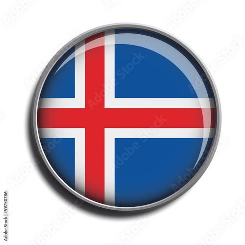 flag icon web button iceland