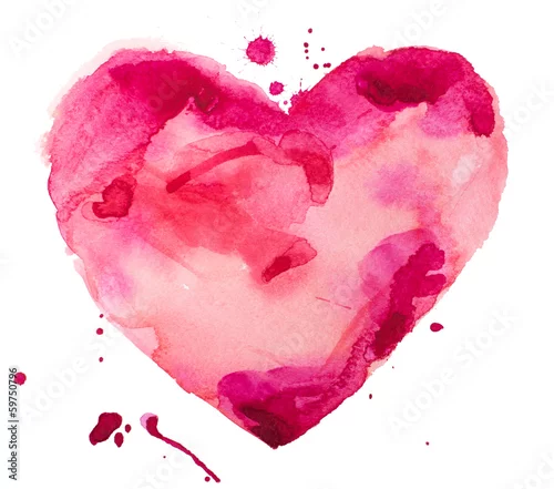 Obraz akwarele serca. Pojęcie - miłość, związek, sztuka, malarstwo