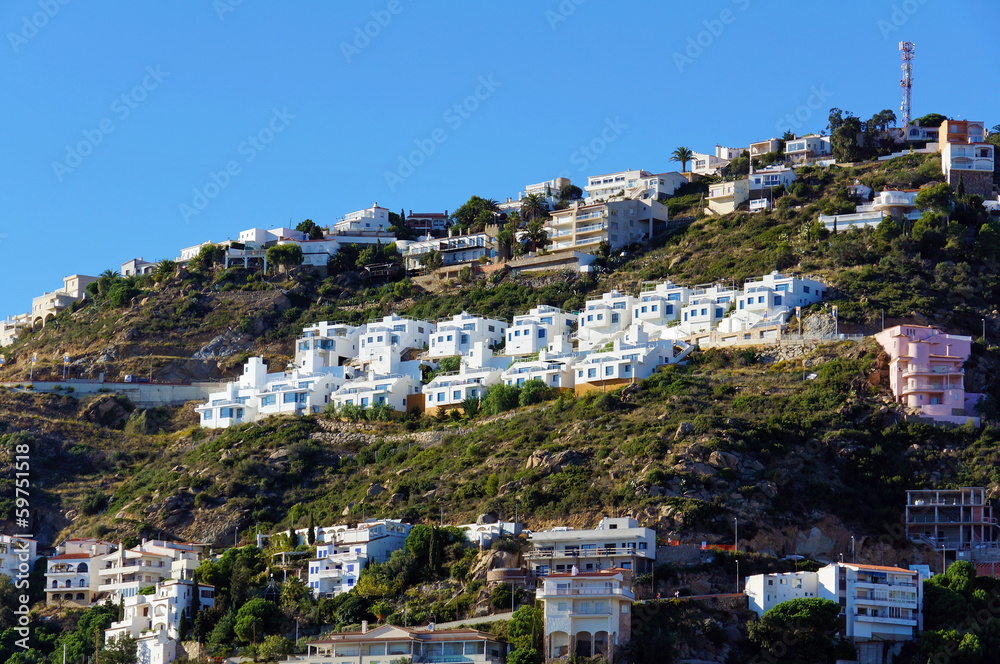 Mediterranean vacation houses on a hill