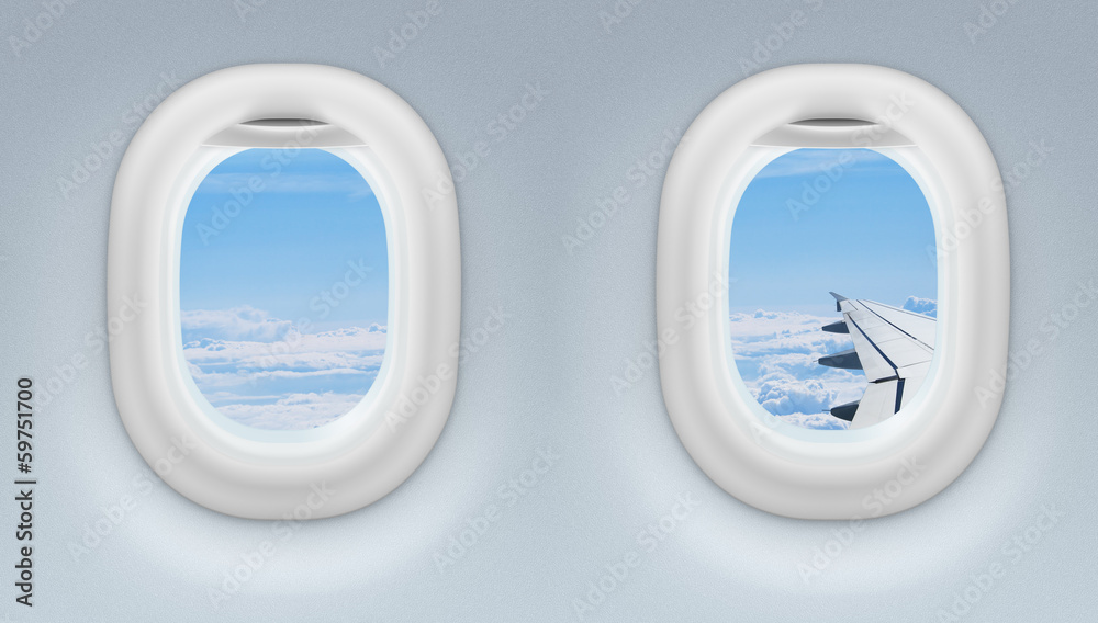Obraz premium two airplane or jet windows