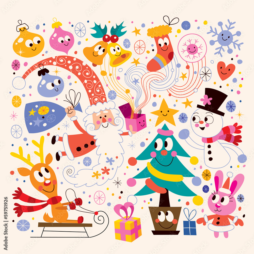 Merry Christmas and Happy New Year Greeting card Merry Christmas and Happy New Year Greeting card