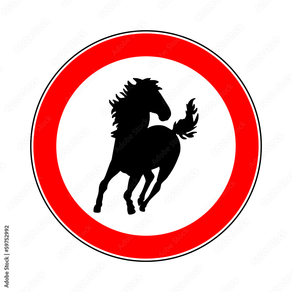 symbol schild achtung pferdebetrieb symbol schild achtung pferdebetrieb