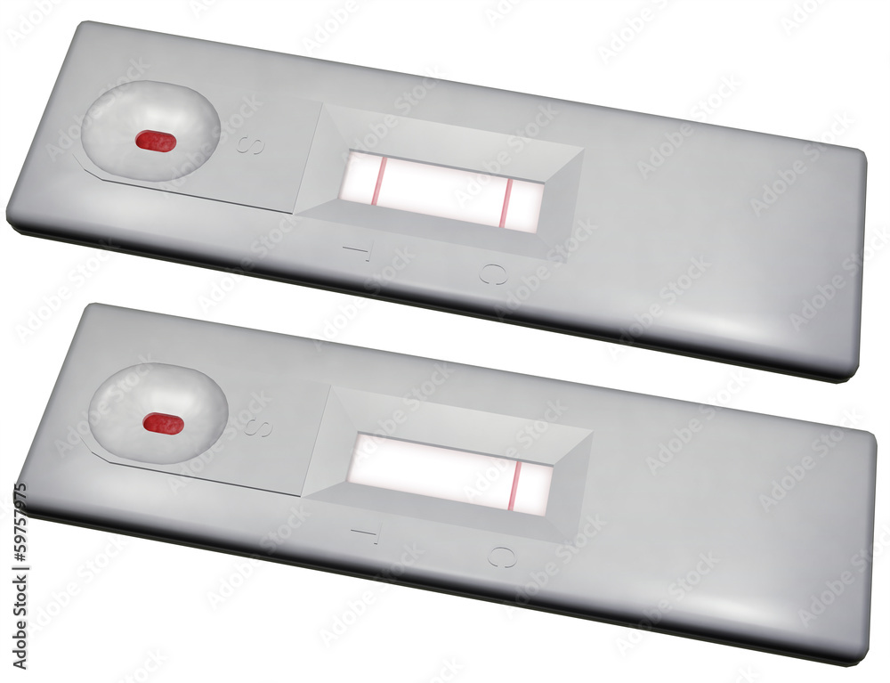 Fototapeta premium AIDS diagnosis kit set