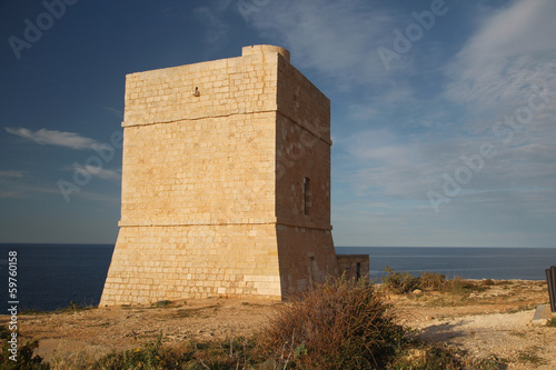 Schilderij op canvas Madliena Watchtower at the Malta coast