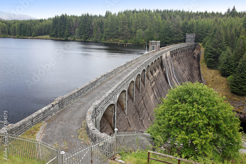 Loch Laggan dam, Highlands, Scotland photo