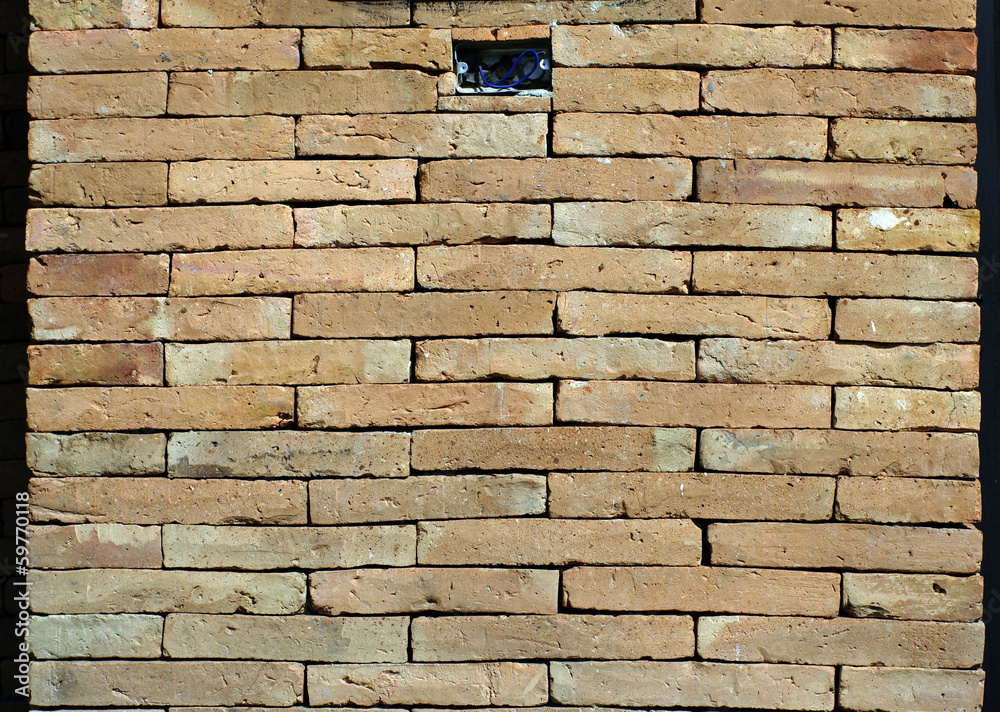 castle brick wall detail, power socket hole castle brick wall detail, power socket hole