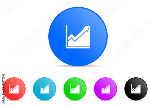histogram icon vector set